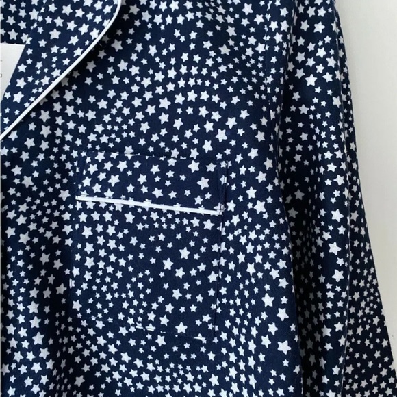 John Lewis Swirly Star Pyjama Shirt Top Size 8 - Picture 3 of 5